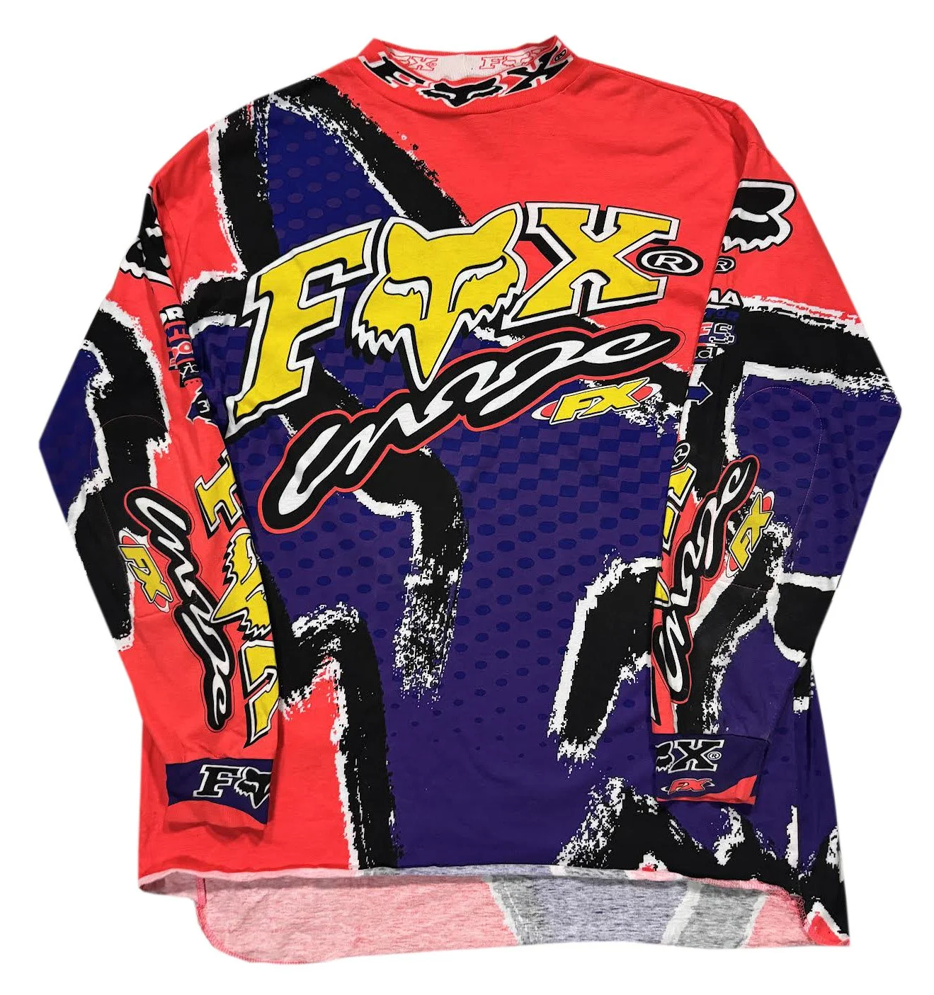 Vtg+Fox+Racing+colorful+top.